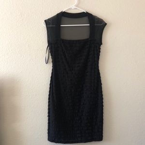 Black Ruffled Dress Size 4P